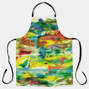 abstract hand draw oil painting composition. colo apron