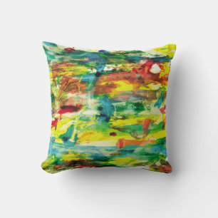 abstract hand draw oil painting composition. colo cushion