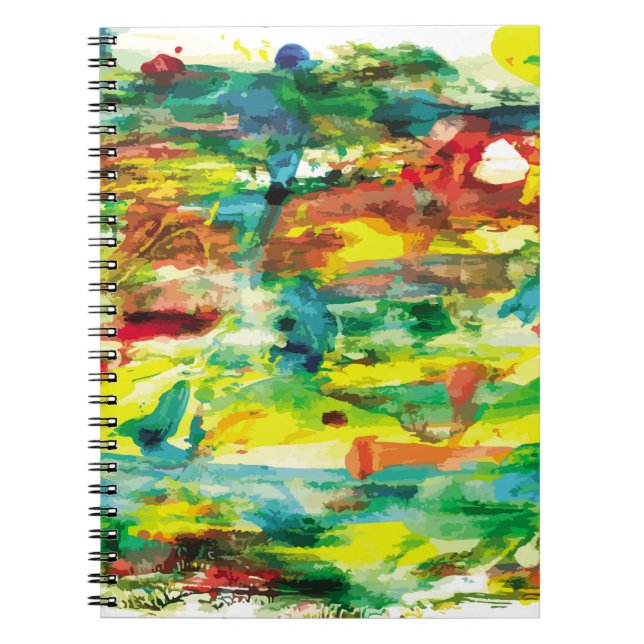  abstract hand draw oil painting composition. colo notebook (Front)