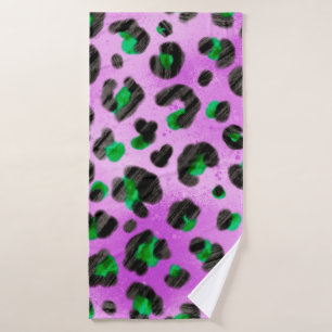 Abstract Hand Drawing Furry Brush Strokes Seamless Bath Towel
