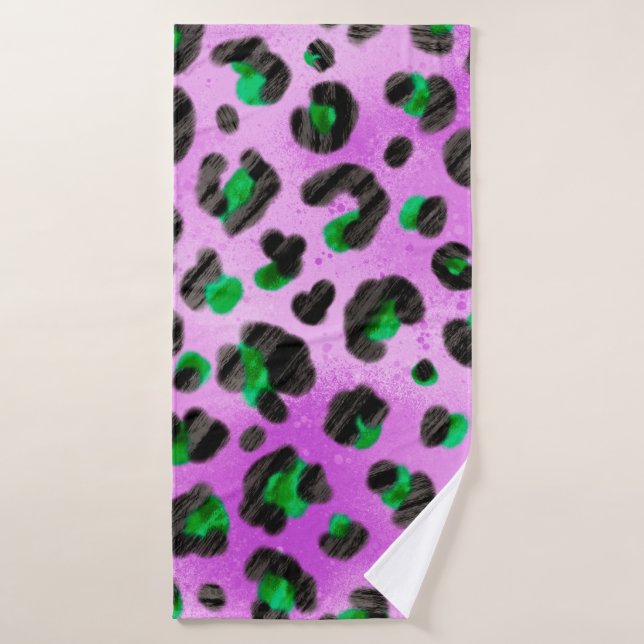 Abstract Hand Drawing Furry Brush Strokes Seamless Bath Towel (Bath Towel)