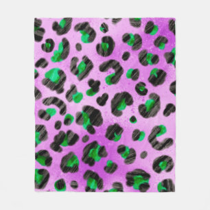 Abstract Hand Drawing Furry Brush Strokes Seamless Fleece Blanket