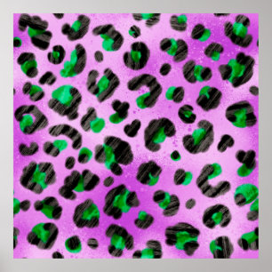 Abstract Hand Drawing Furry Brush Strokes Seamless Poster