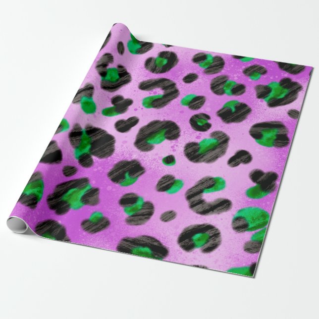 Abstract Hand Drawing Furry Brush Strokes Seamless Wrapping Paper (Unrolled)