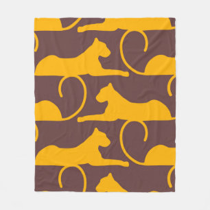 Abstract Hand Drawing Leopard Cheetah Panther Cat Fleece Blanket