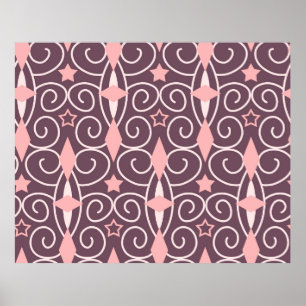 Abstract Hand Drawing Ornamental Geometric Shapes  Poster