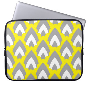 Abstract Hand Drawing Retro Geometric Shapes Trian Laptop Sleeve