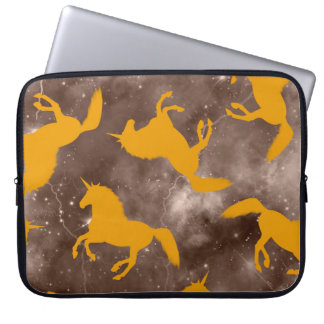 Abstract Hand Drawing Unicorn Horses Seamless Patt Laptop Sleeve