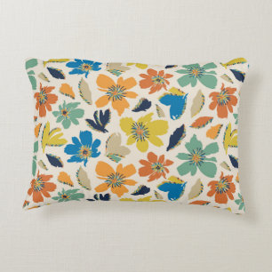 Abstract Hand-Drawn Boho Floral Pattern Decorative Cushion