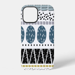 Abstract hand drawn, creative vintage texture. iPhone 12 case
