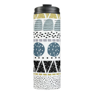 Abstract hand drawn, creative vintage texture. thermal tumbler