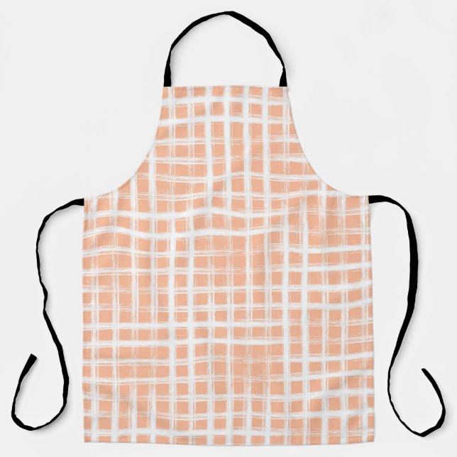 Abstract hand drawn grid geometric illustration pa apron (Front)