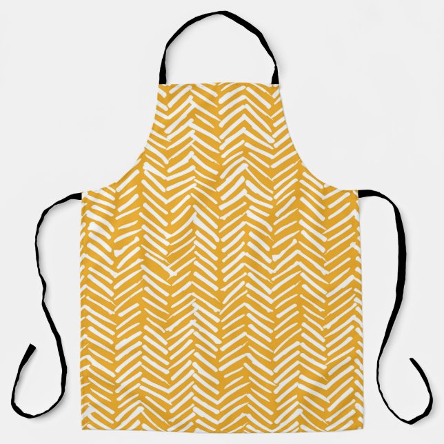 Abstract hand-drawn lines, hipster texture. apron (Front)