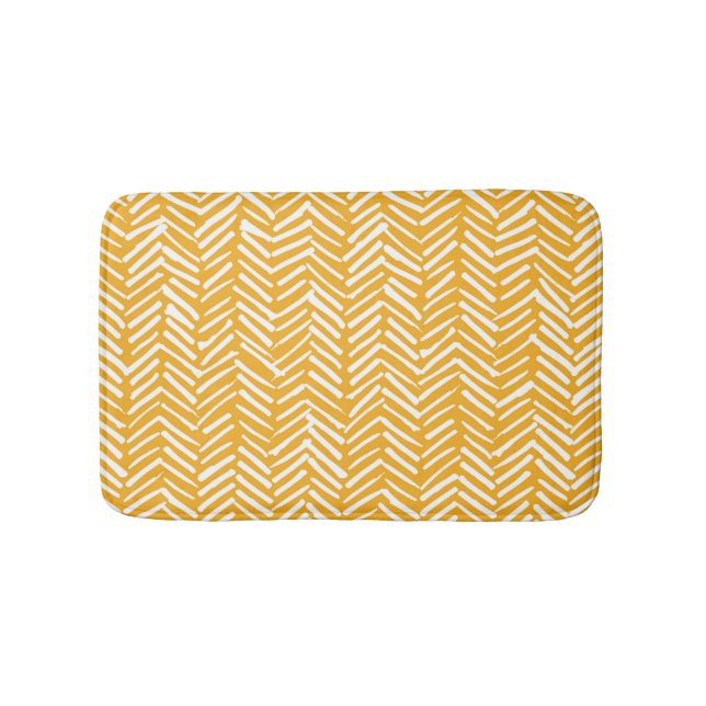 Abstract hand-drawn lines, hipster texture. bath mat (Front)