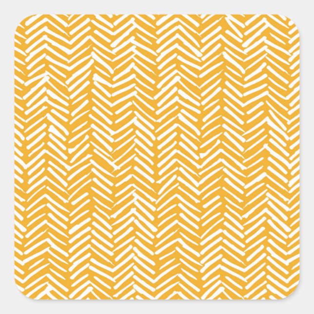 Abstract hand-drawn lines, hipster texture. square sticker (Front)