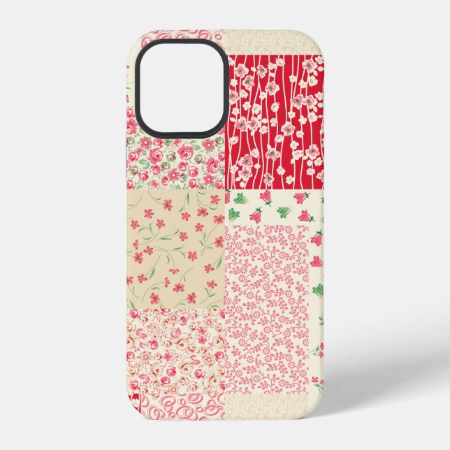 abstract hand drawn seamless patchwork pattern wit iPhone case (Back)