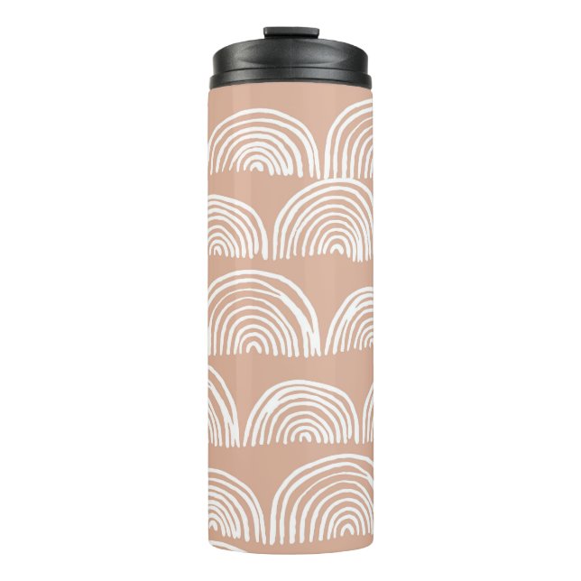 Abstract hand-drawn seamless pattern. thermal tumbler (Front)