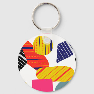 Abstract hand drawn, stylish pattern. key ring