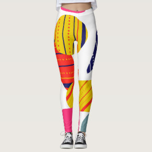 Abstract hand drawn, stylish pattern. leggings