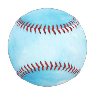 Abstract Hand Drawn Watercolor Background: Blue Baseball