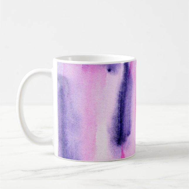 abstract hand made background with artistic waterc coffee mug (Left)