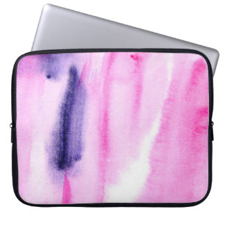 abstract hand made background with artistic waterc laptop sleeve