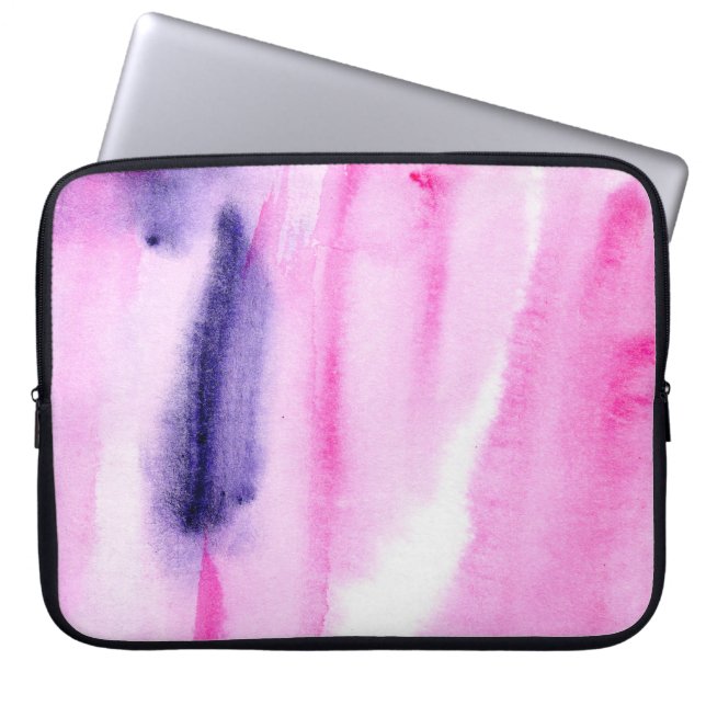 abstract hand made background with artistic waterc laptop sleeve (Front)