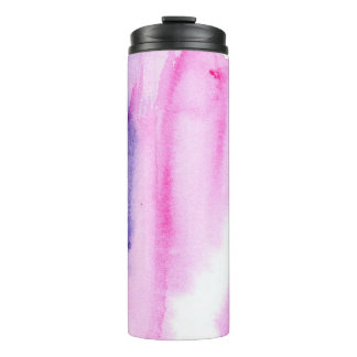 abstract hand made background with artistic waterc thermal tumbler