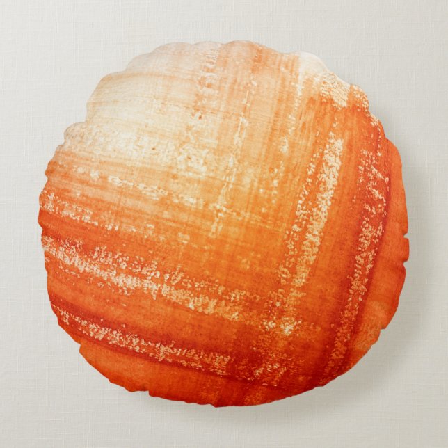 Abstract hand painted background round cushion (Front)