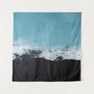 Abstract hand painted landscape tapestry