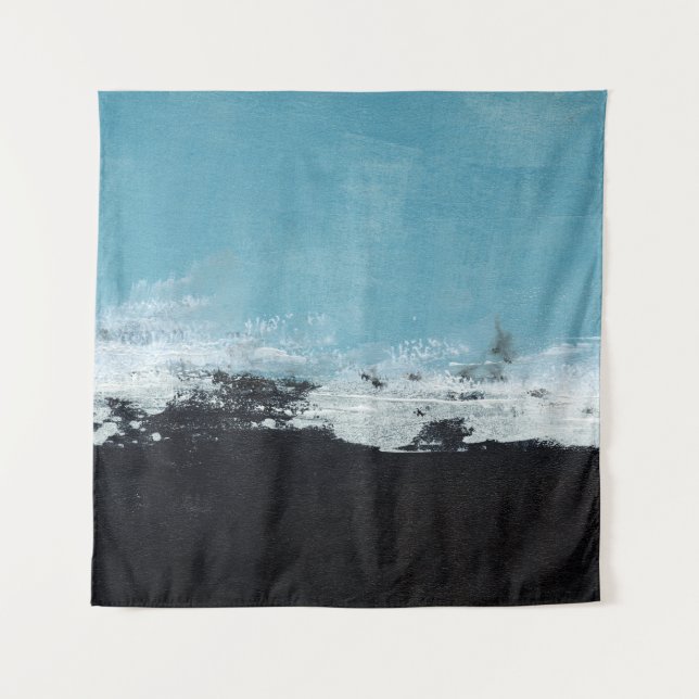 Abstract hand painted landscape tapestry (Front)