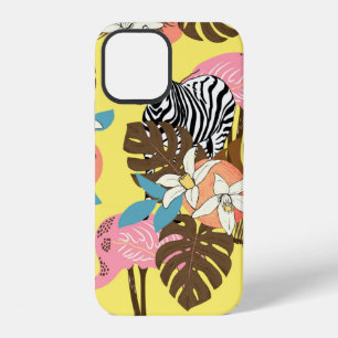 Abstract hand painted seamless animal background. iPhone 12 case