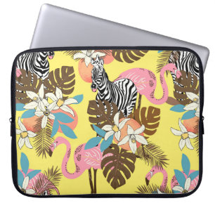 Abstract hand painted seamless animal background. laptop sleeve