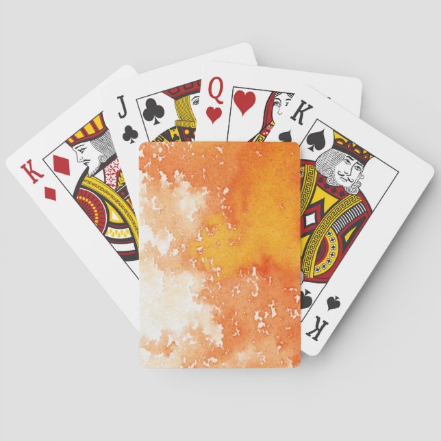 Abstract hand painted watercolor background. 2 2 playing cards (Back)