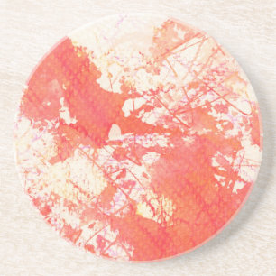 Abstract hand painted watercolor background. 2 coaster