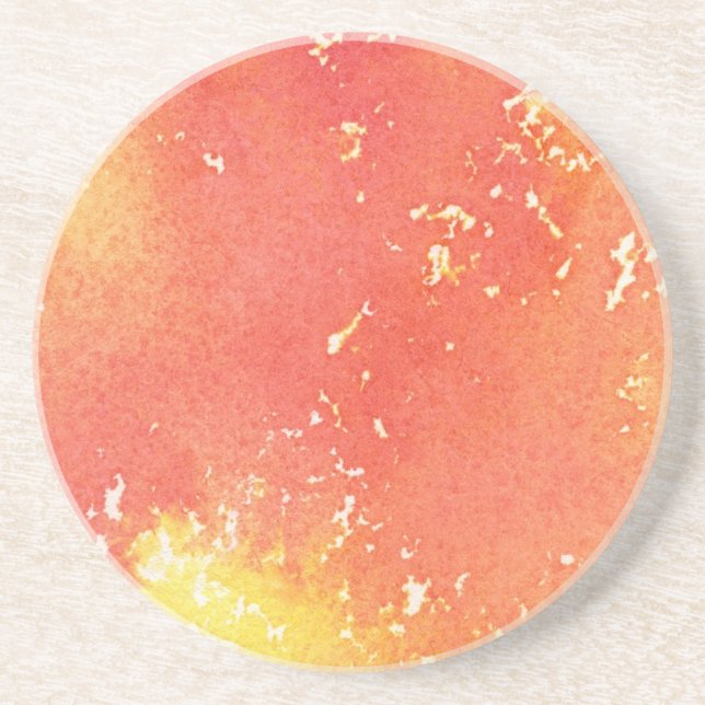 Abstract hand painted watercolor background. coaster (Front)