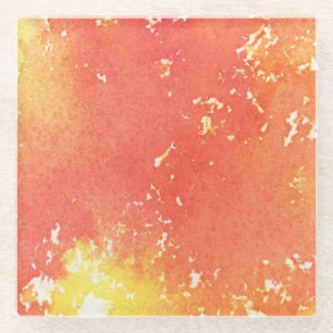 Abstract hand painted watercolor background. glass coaster