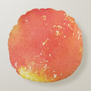 Abstract hand painted watercolor background. round cushion