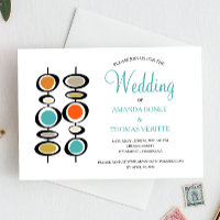 Abstract Hanging Circles Mid Century Wedding