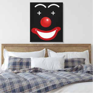 Abstract Happy Face Clown Canvas Print