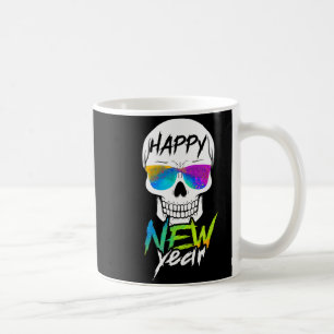 Abstract Happy New Skull Year Coffee Mug