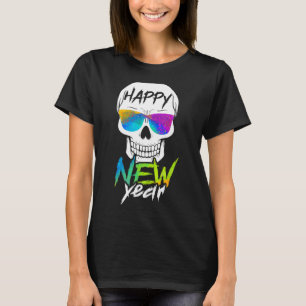 Abstract Happy New Skull Year  T-Shirt