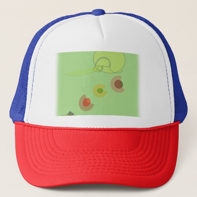 Abstract Harmony in Green Trucker Hat (Front)