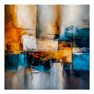 Abstract Harmony: Lines, Light, Shapes Poster