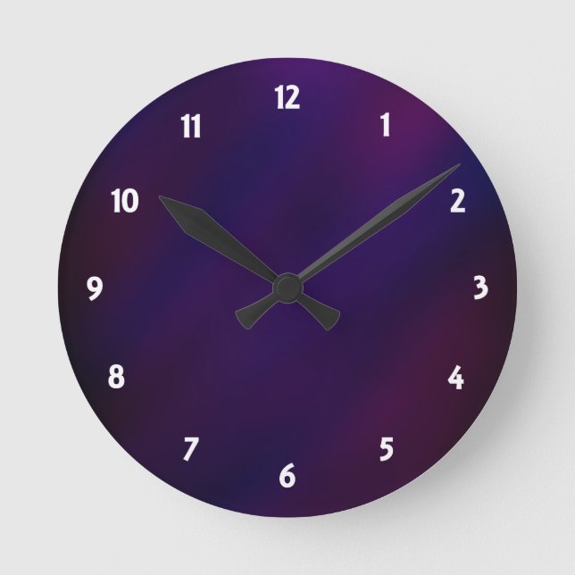 Abstract Haze Round Clock (Front)