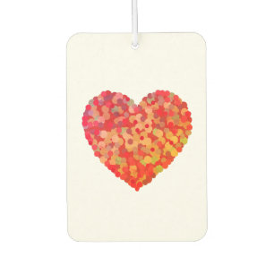 Abstract Heart Confetti Art Car Air Freshener