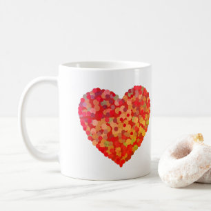 Abstract Heart Confetti Art Coffee Mug