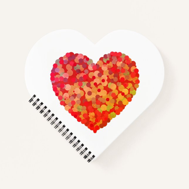 Abstract Heart Confetti Art Notebook (Front)