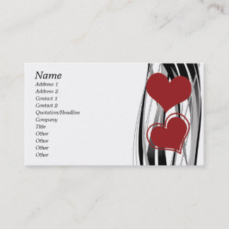 Abstract Heart Design Business Card