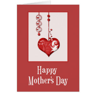 Abstract Heart Design Happy Mother's Day Card d2